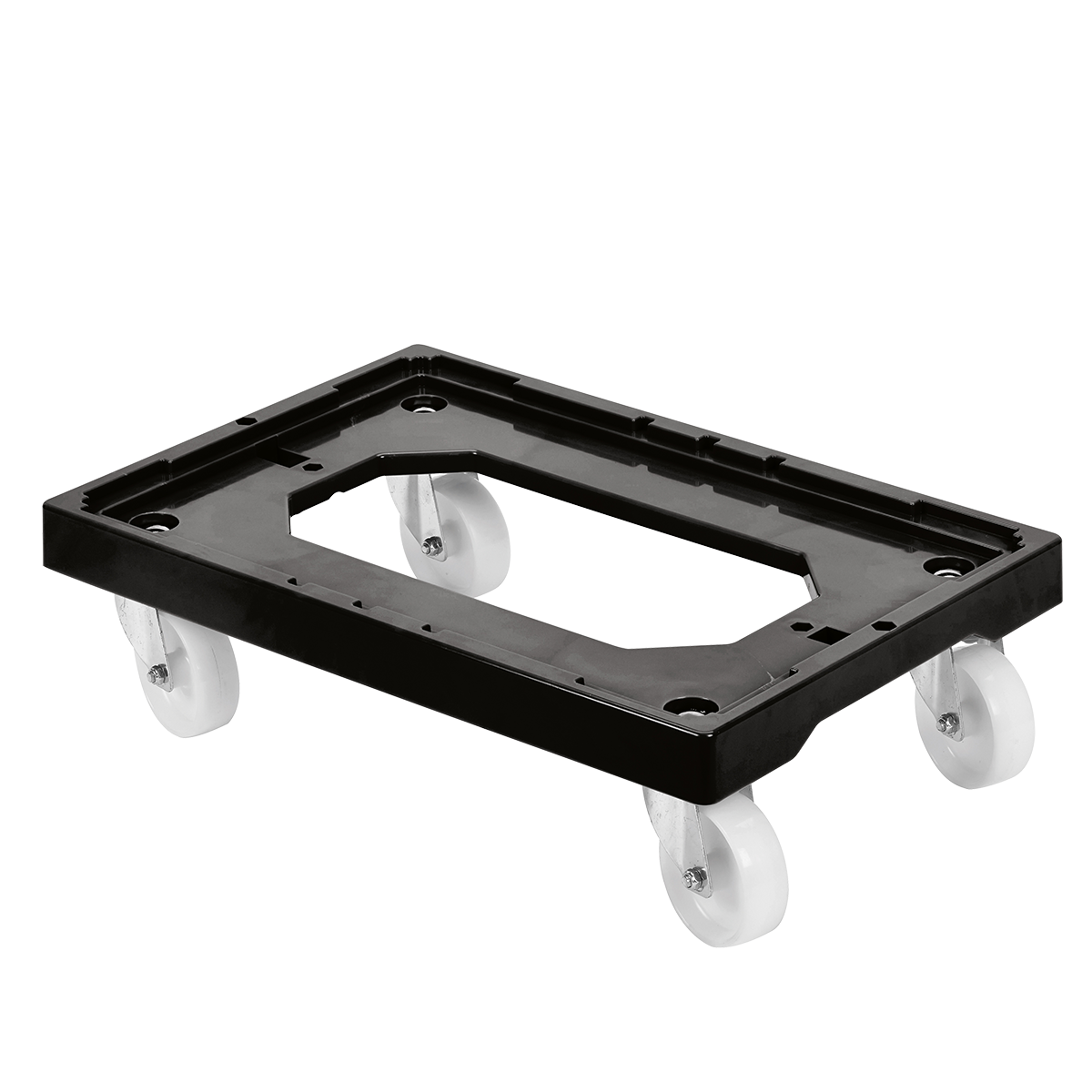 Socle rouleur 4 roues pivotantes Noir 613x414x172mm ( 981092 ) (1 X 1 unité )