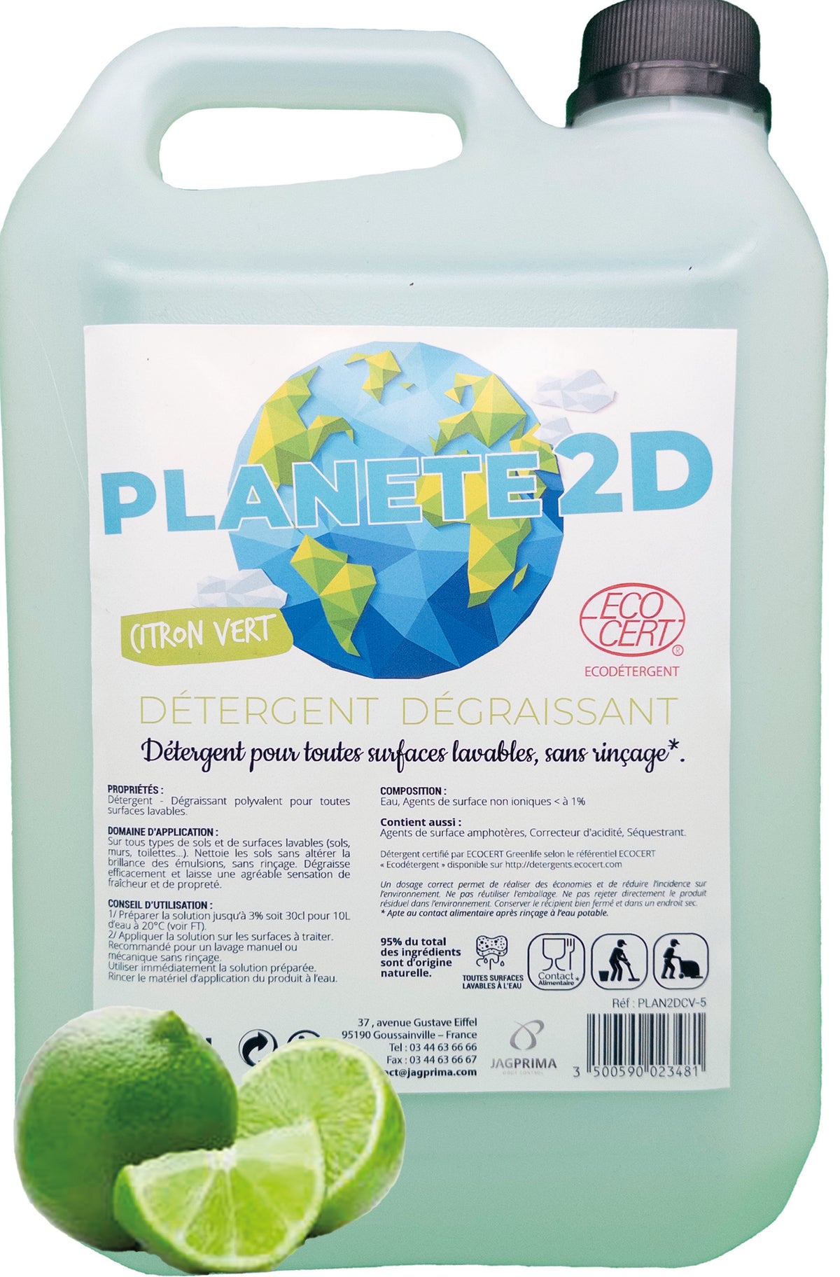 Lime Degreasing Detergent - 5 L container (006484) (2 X 1 unit)