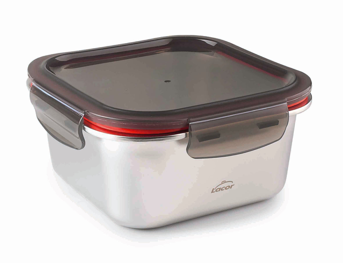 Ecoinox Square Container 650 ml - 18/10 Stainless Steel (B81442) (1 X 1 unit)