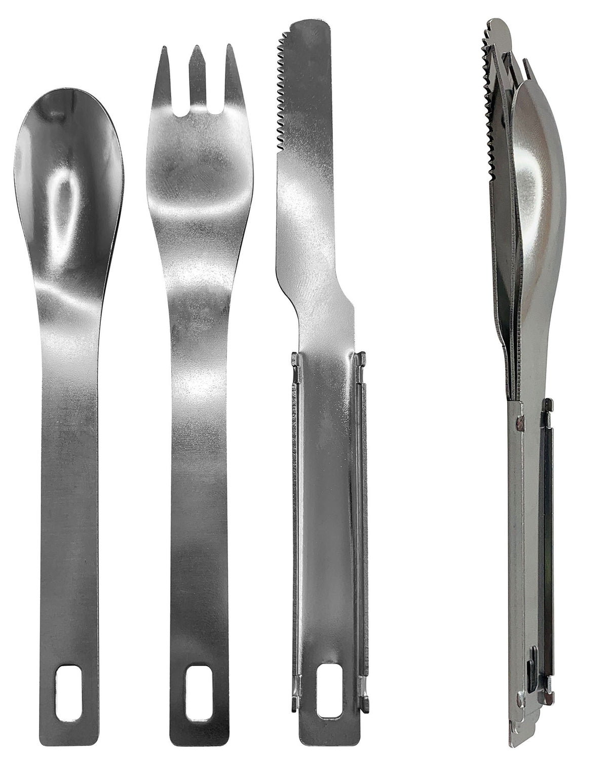 3-in-1 Cutlery Set - Stainless steel (048455) (100 X 1 unit)
