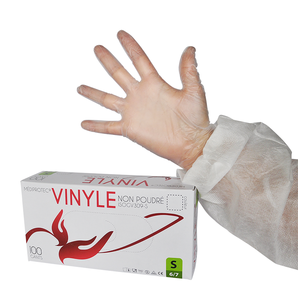 Vinyl Powder-Free Glove - White - Size M (340571) (10 X 100 units)