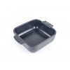 Plat individuel carré 66 cl - Céramique - Ardoise ( 862052 ) (6 X 1 unité )