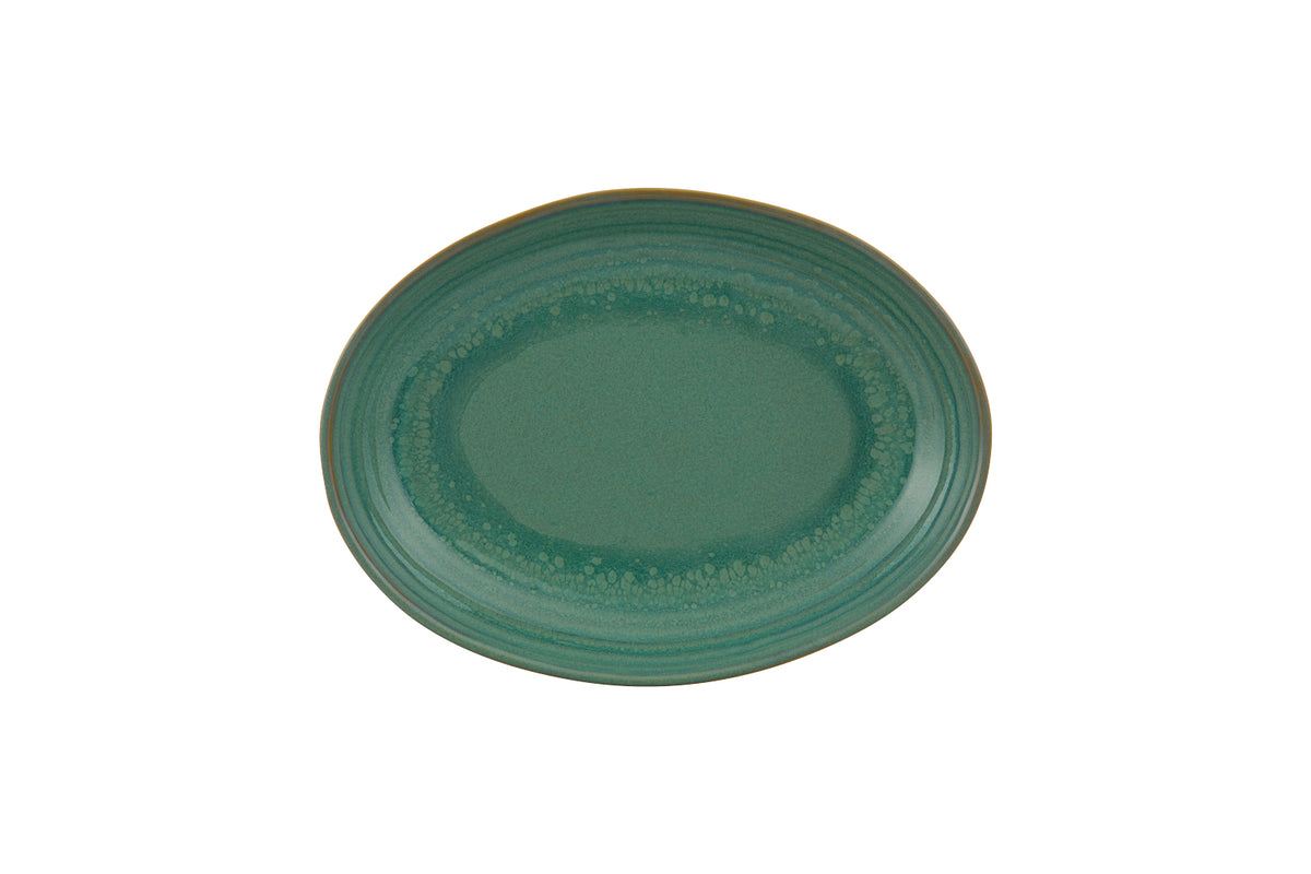 Oblong plate - Stoneware Ø 27x20x4.5 cm - Gemstone (E02976) (12 X 1 unit)