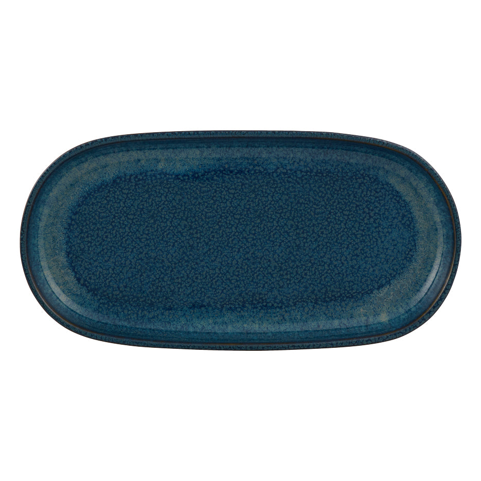 Oval dish - Stoneware Ø 30x15x3 cm - Gemstone ( E02983 ) (12 X 1 unit )