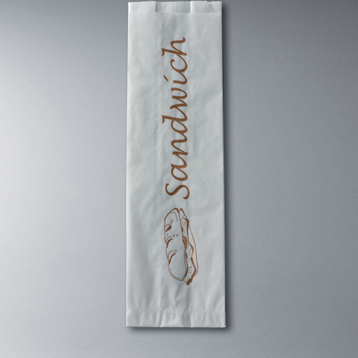 Sac sandwich - Blanc - Papier kraft 12+3 x 30 cm ( 153158 ) (1 X 1000 unités )