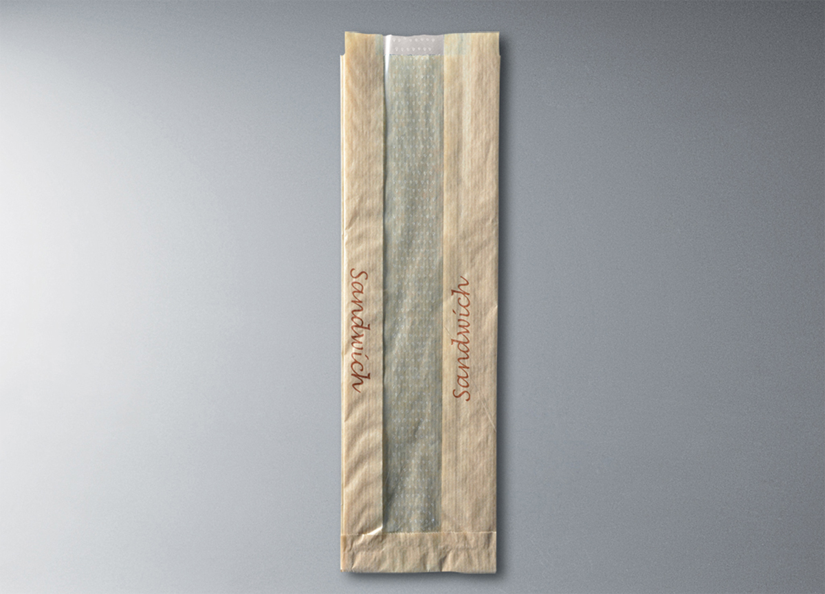 Sac sandwich - À fenêtre - Papier kraft 10+5x36 cm ( 153159 ) (1 X 1000 unités )