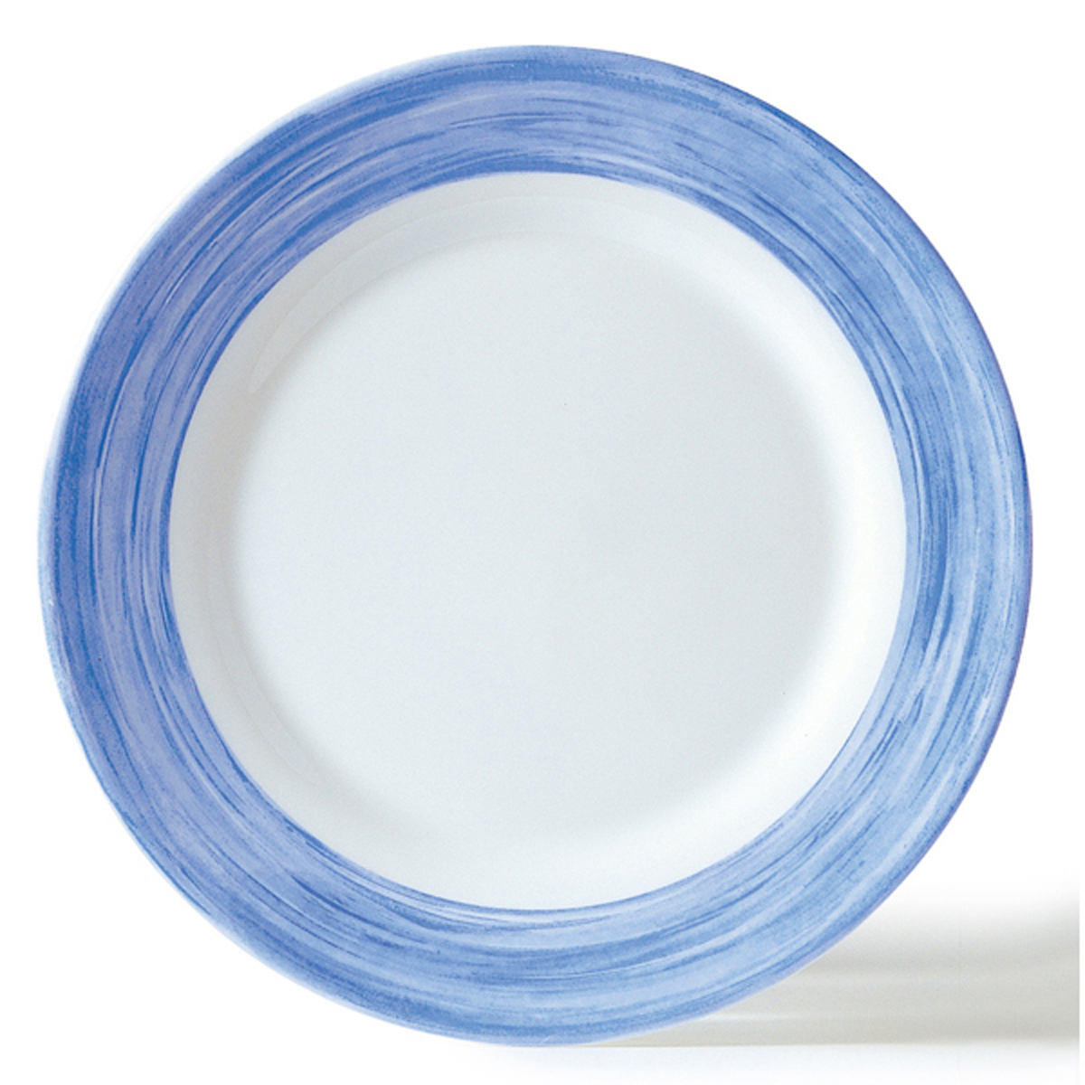 Assiette plate-Verre trempé ø19,5cm-Bleu- Brush ( 066686 ) (6 X 1 unité )