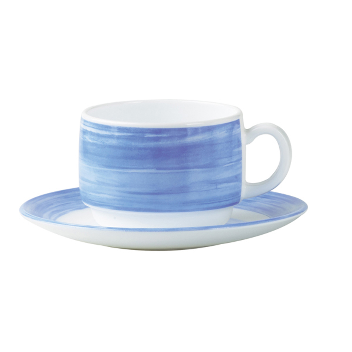 Soucoupe thé-Verre trempé-Bleu- Brush ( 903097 ) (6 X 1 unité )
