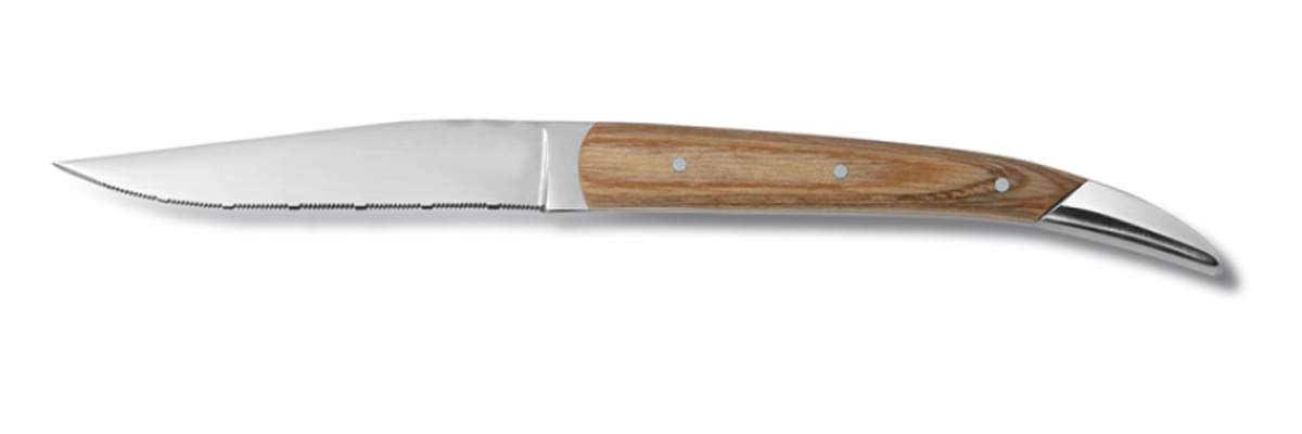 Nicolas wood steak knife - serrated blade 10.5 cm ( 001342 ) (1 X 6 units )