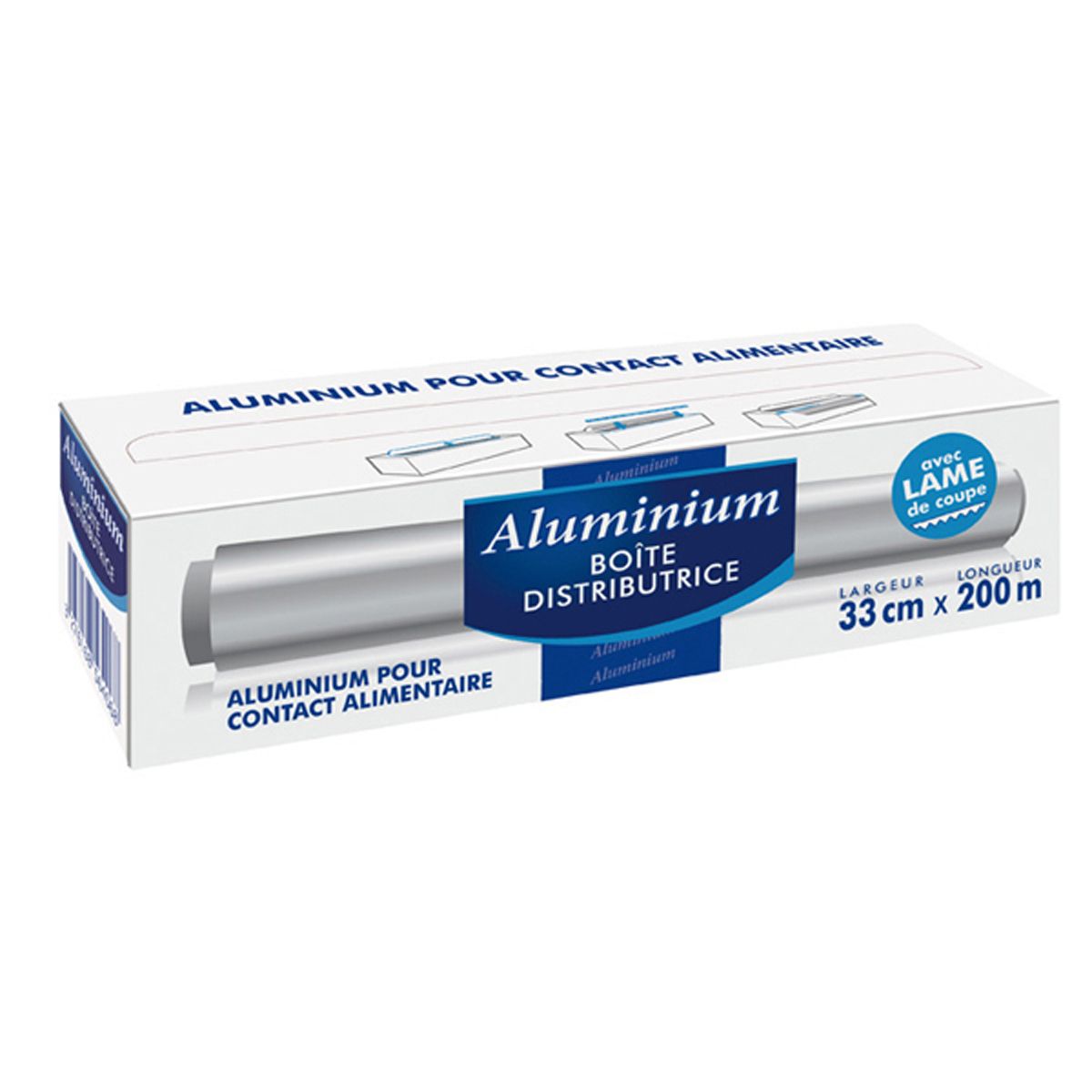 Rouleau aluminium 45 cmx200 m ( 150603 ) (3 X 1 unité )