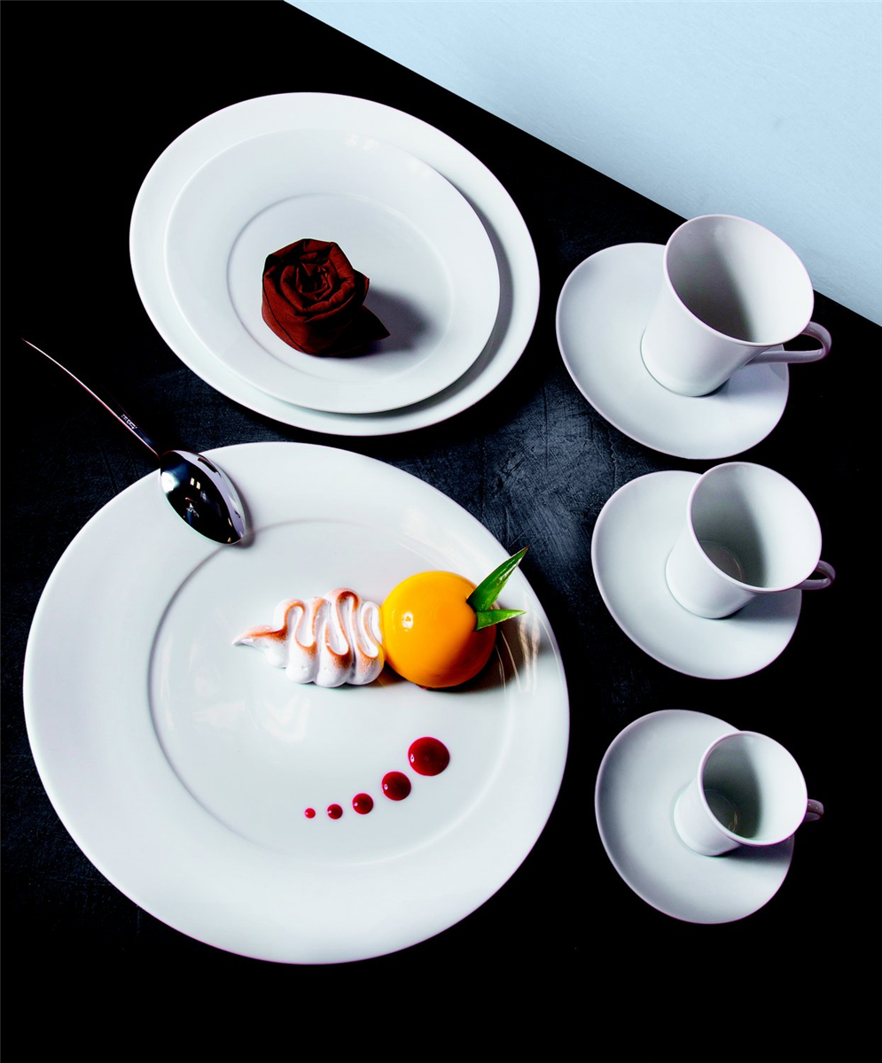 Dessert plate - Porcelain Ø23cm-Asymmetrical (047010) (12 X 1 unit)