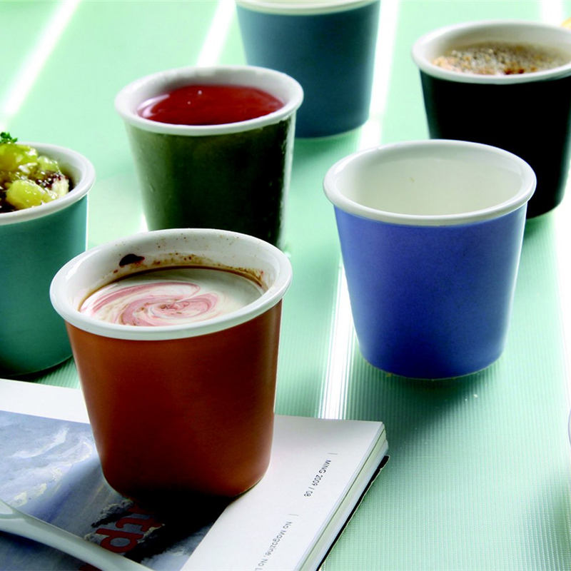 6 18 cl colored porcelain cups (043285) (1 X 6 units)