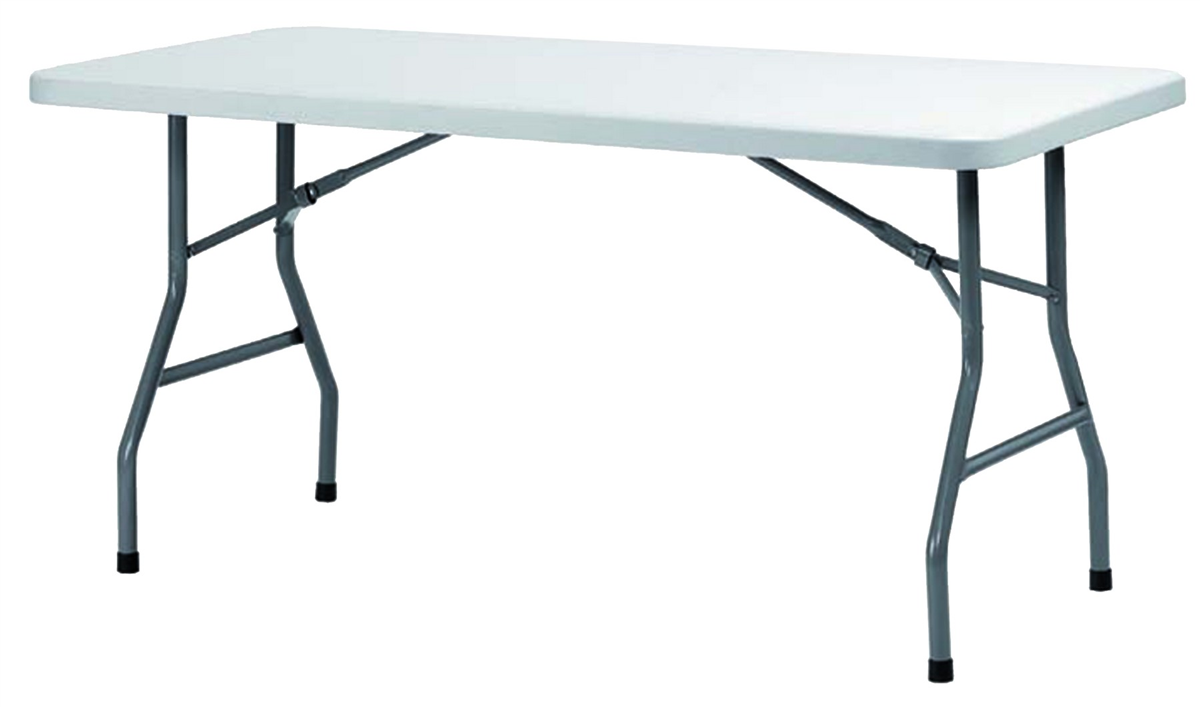 Table rectangulaire - Blanc/structure noir - Congrès ( 009140 ) (1 X 1 unité )