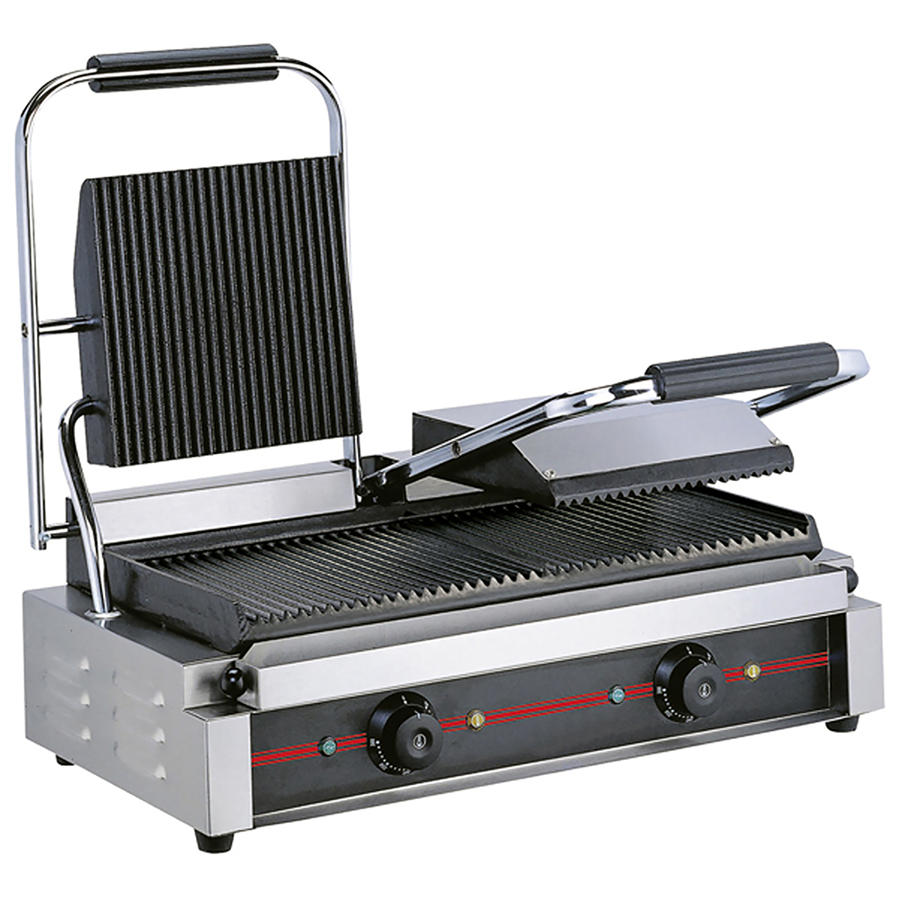 Double grooved panini grill - 570x300x210 mm (885009) (1 X 1 unit)