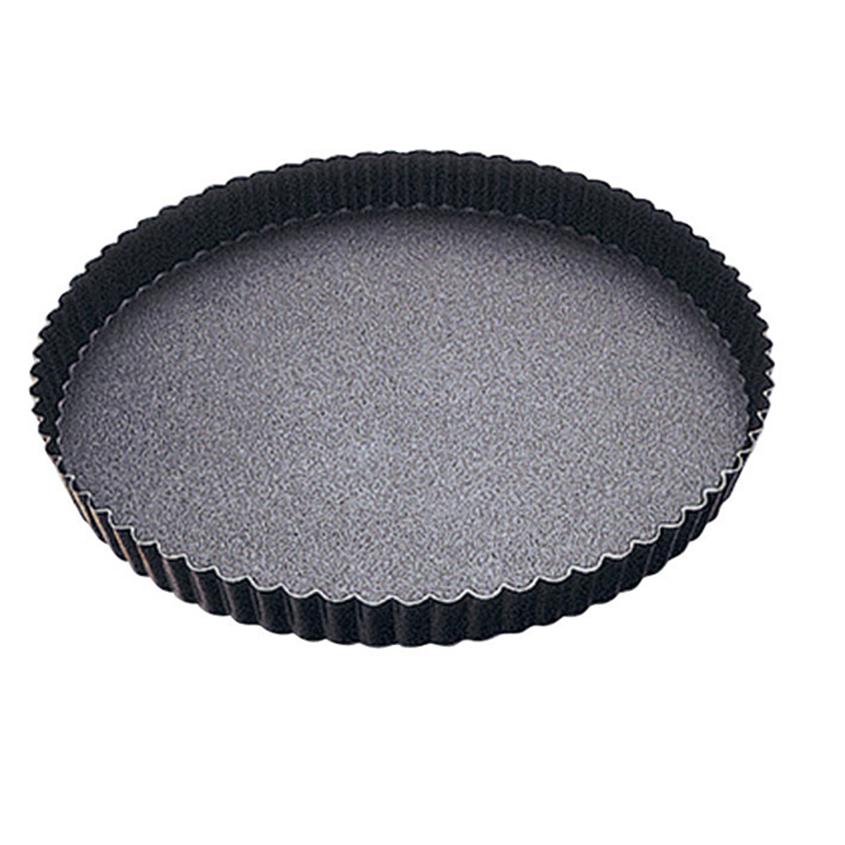 fluted round tart tin - non-stick - fixed base - D 320/310 - 280250 - (1 x 1 unit)