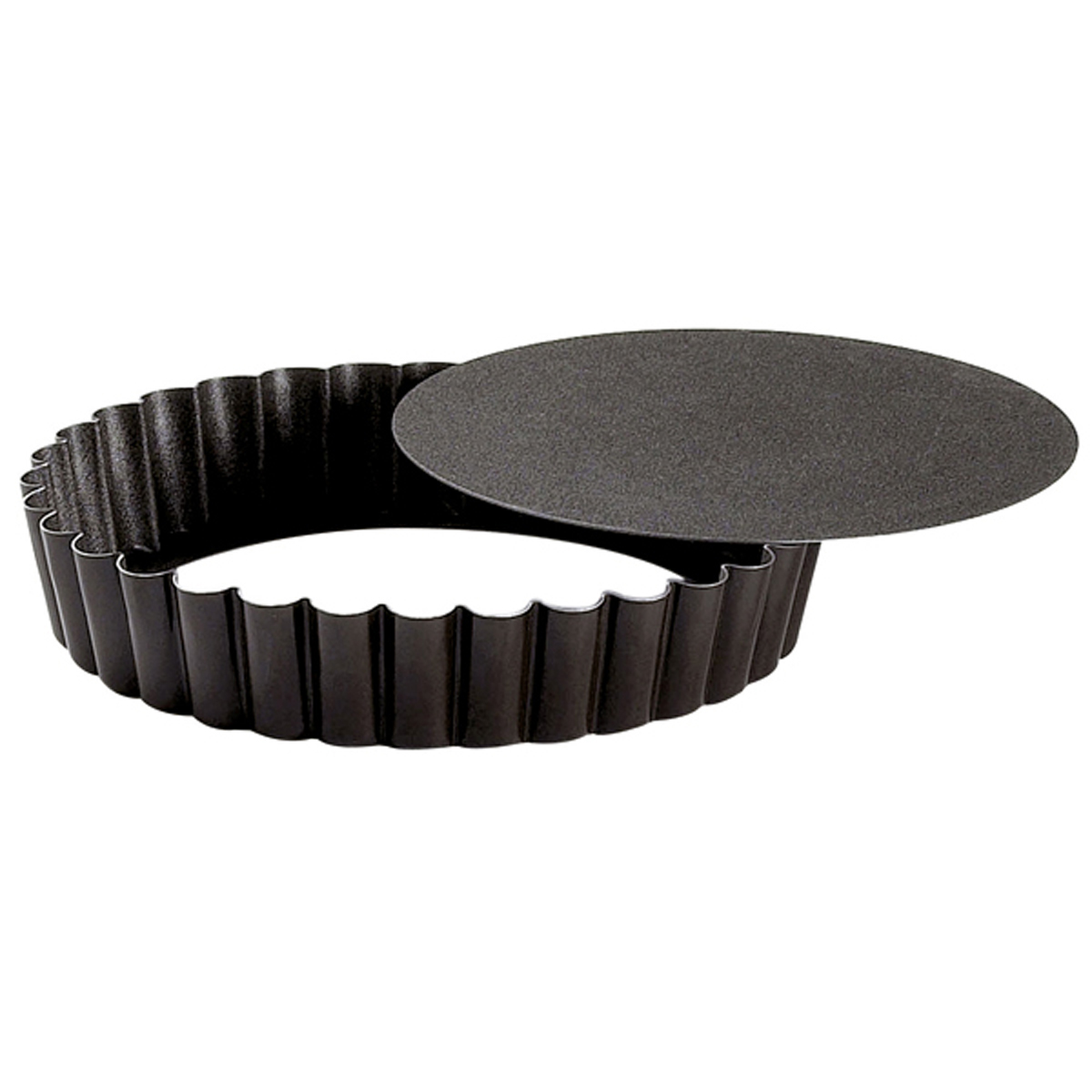 tartelette ronde cannelee - anti adherente - fond mobile - d 120/ - 910660 - (1 x 1 unité )