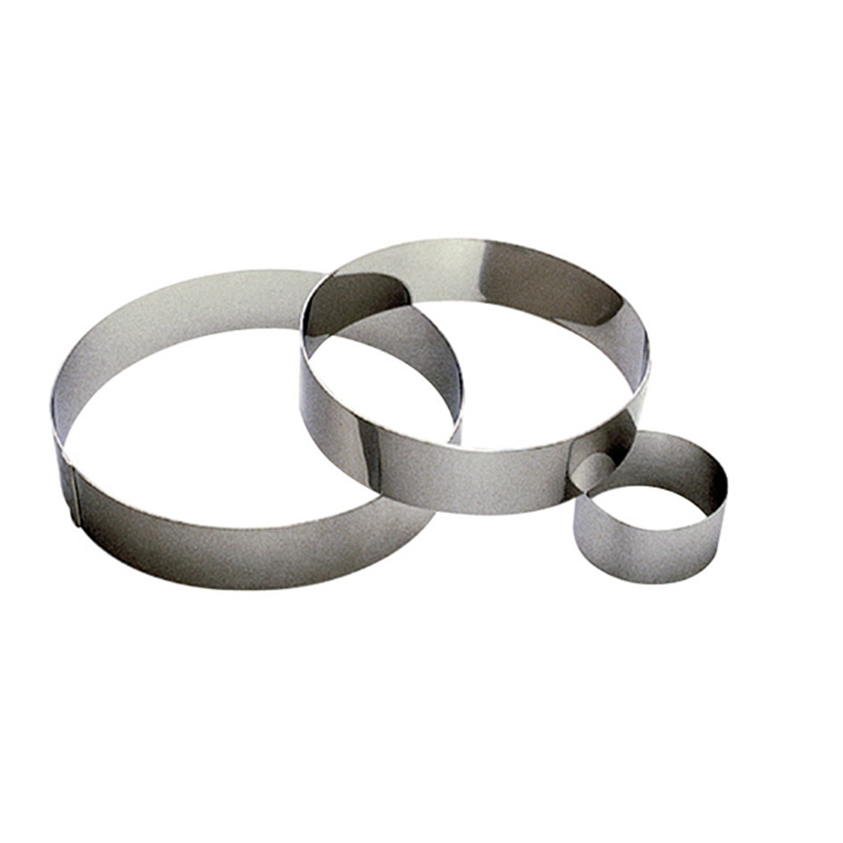 cercle a mousse inox - epaisseur 10/10e - d 180 mm h 45 mm - 910491 - (1 x 1 unité )