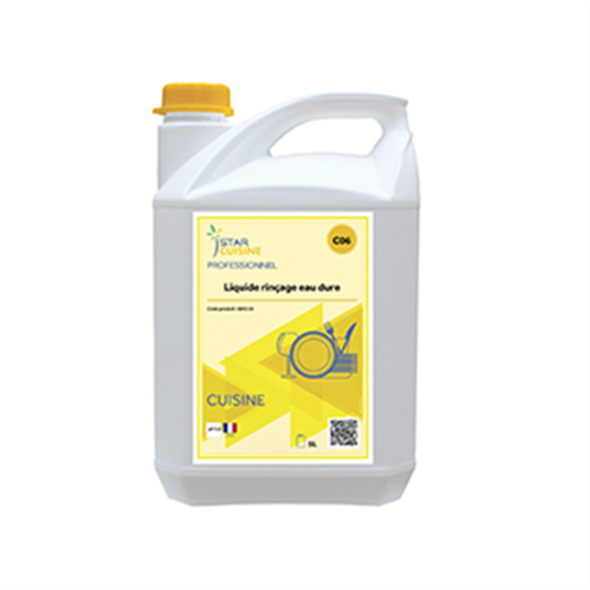 Liquide rinçage machine - Eau dure - Bidon de 5 L ( 006155 ) (4 X 1 unité )