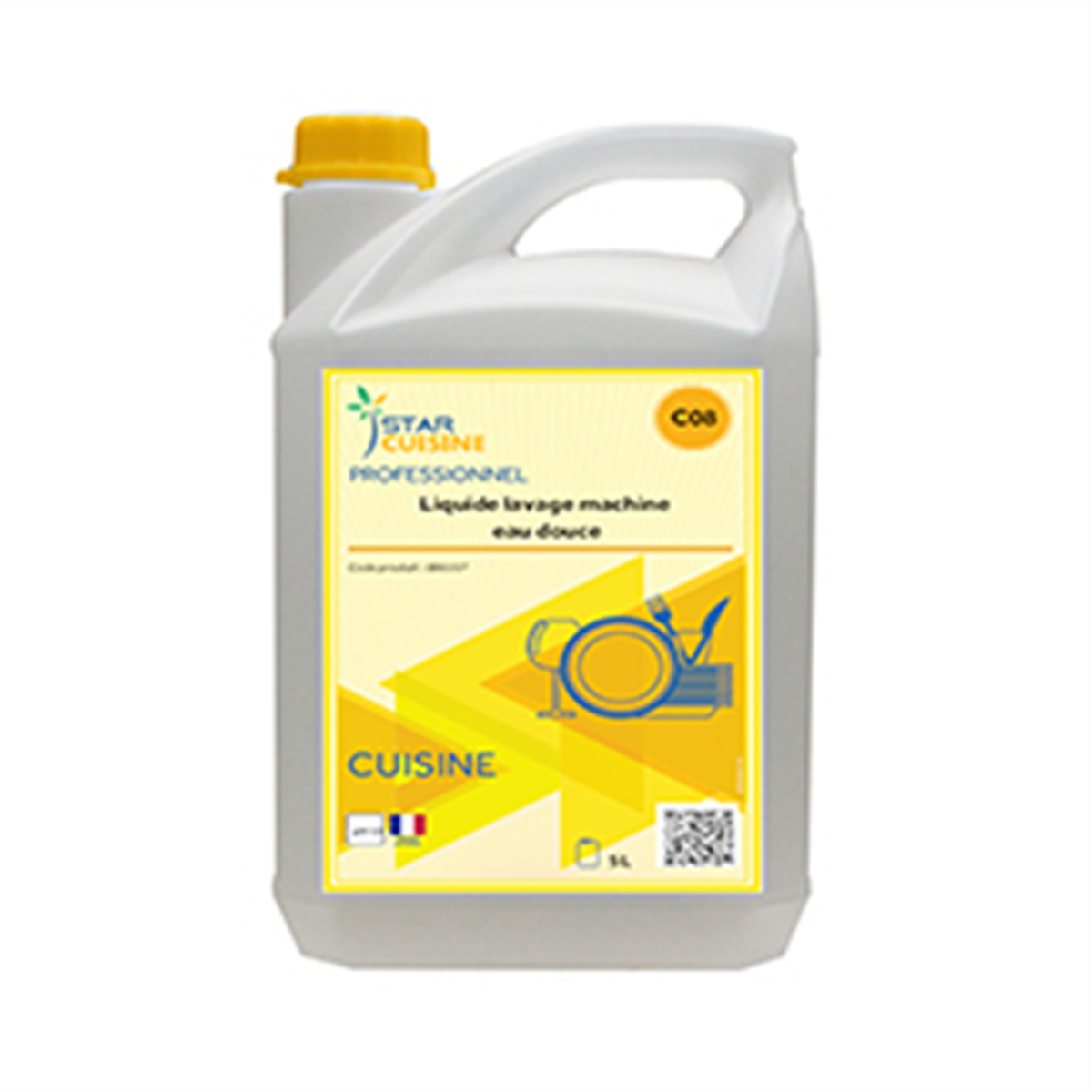 Liquide lavage machine - Eau douce - Bidon de 5 L ( 006157 ) (4 X 1 unité )