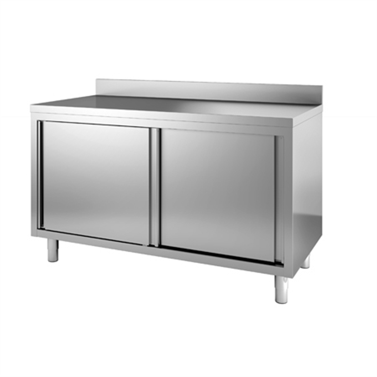 Neutral base cabinet, wall-mounted, 1400x700x850/900 mm - Stainless steel (818056) (1 X 1 unit)