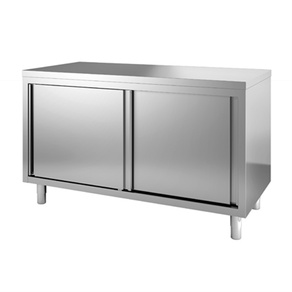 Central neutral low cabinet 1600x700x850/900 mm - Stainless steel (818053) (1 X 1 unit)
