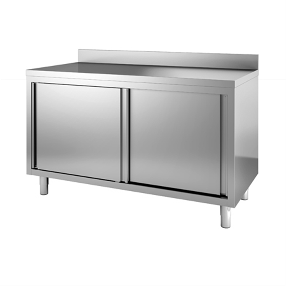 Stainless steel neutral base cabinet, wall-mounted, 1800x700x850/900 mm ( 818058 ) (1 X 1 unit)