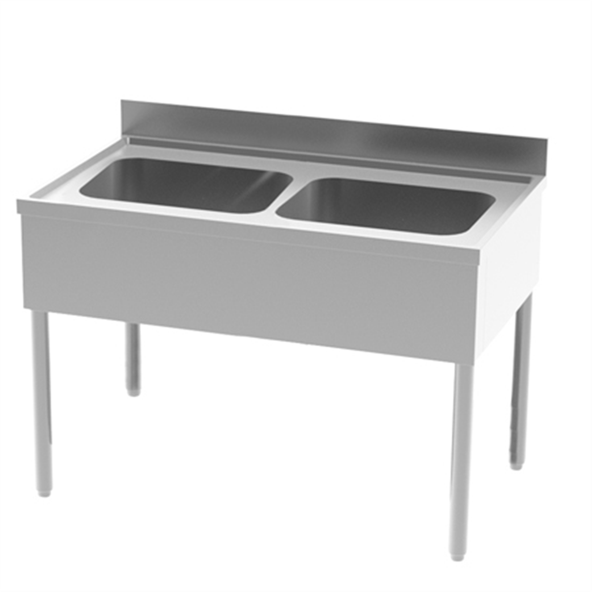 Two-bowl sink without shelf - 1200x700x850/900mm (818019) (1 X 1 unit)