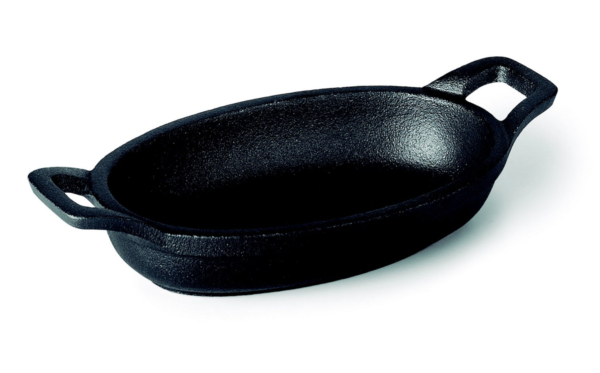 Plat magma oval 21,7x15 cm - fonte d’acier brute ( 911381 ) (1 X 1 unité )