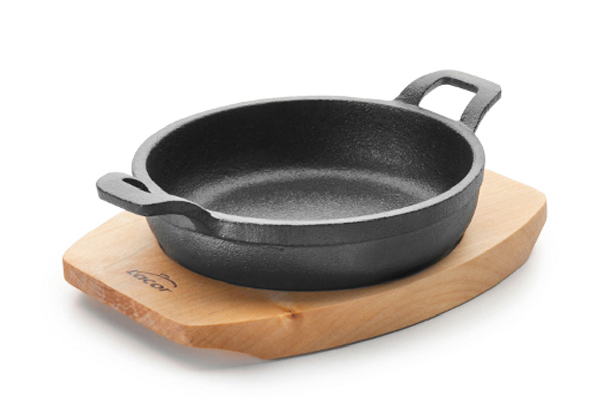 Plat magma rond 12 cm + plateau bois ( 911356 ) (1 X 1 unité )