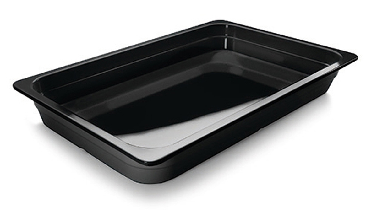 Black melamine GN 1/1 trays - Solid - 532 x 325 mm (889934) (1 X 1 unit)