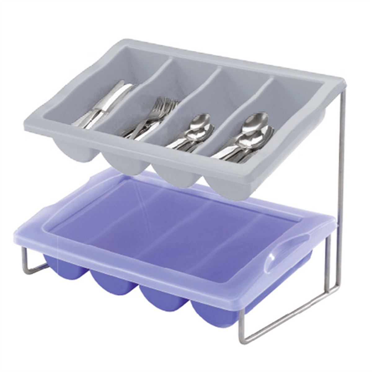 Ramasse-couverts GN 1/1 sans couvercle - Gris ( 085009 ) (1 X 1 unité )