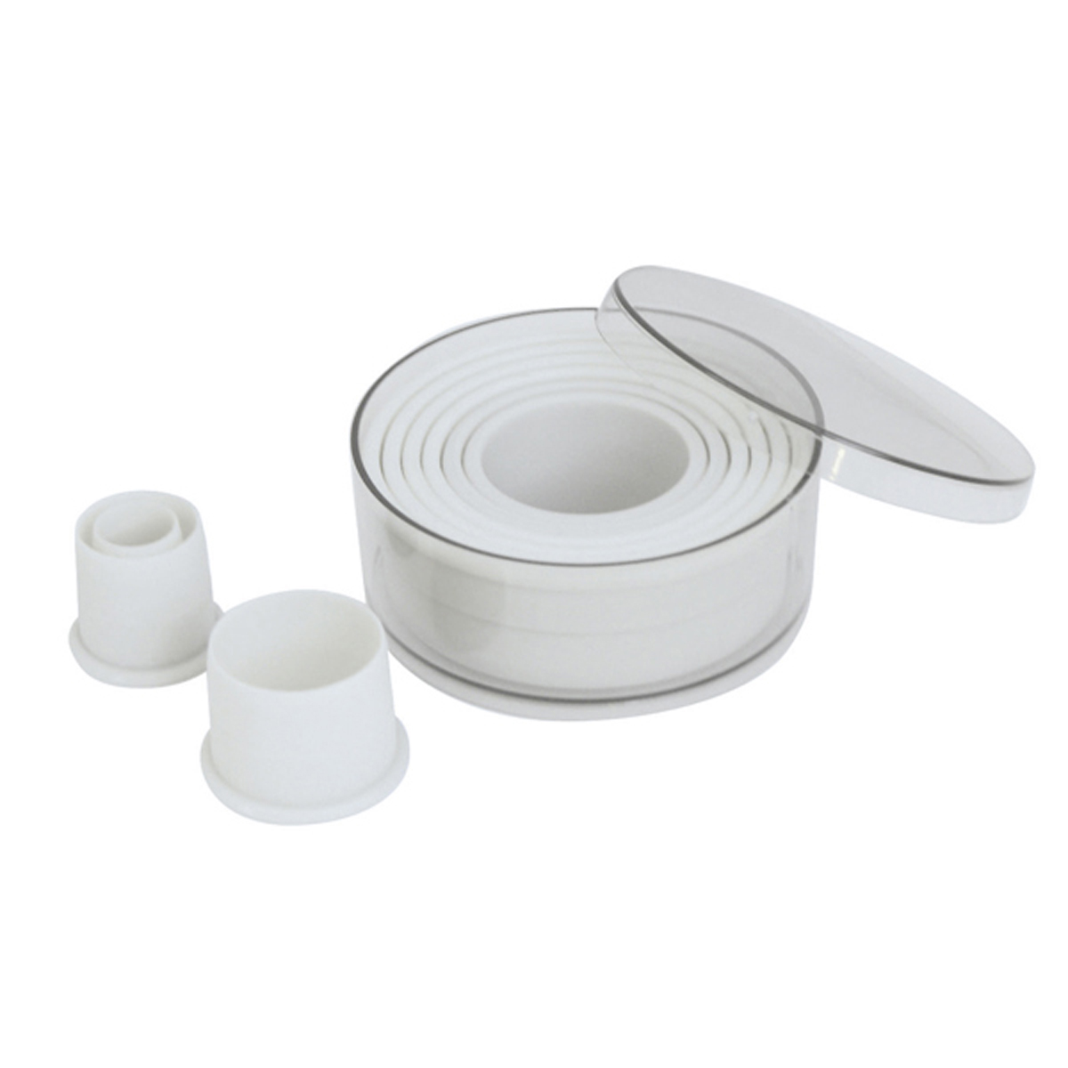 Lot 9 découpoirs unis polyamide ø2 à 10cm x 3,5cm ( 911659 ) (1 X 1 unité )