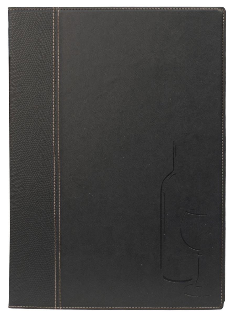 Protège-menu Tendance - Noir - Carte des vins A4 ( 014377 ) (1 X 1 unité )