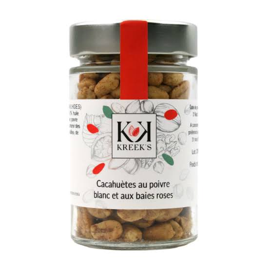 White pepper and pink peppercorn peanuts - 100g