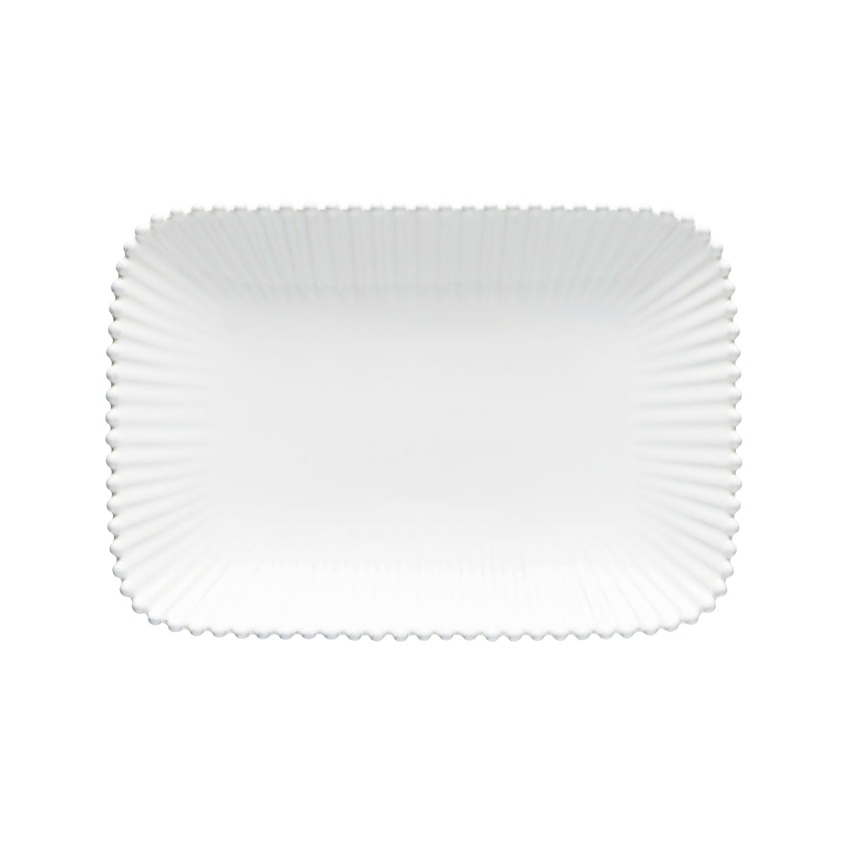 Rectangular Plate -Stoneware 30x21 cm- Pearl ( E21883 ) (1 X 1 unit )
